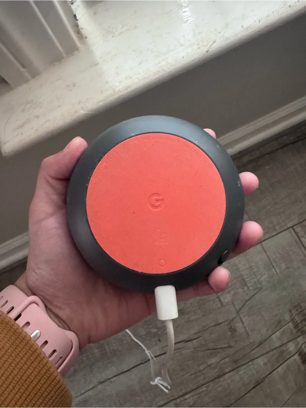 Google Home Mini Speaker - Dark Gray Fabric Voice Assistant